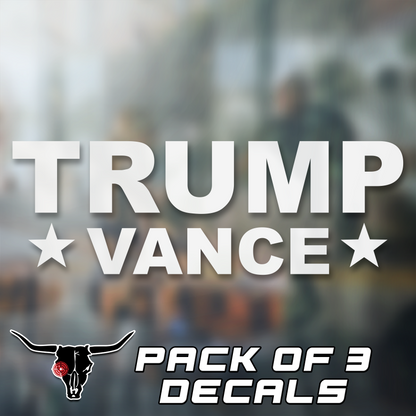 Trump Vance For President 2024 - PACK OF 3 - Political Vinyl Decal